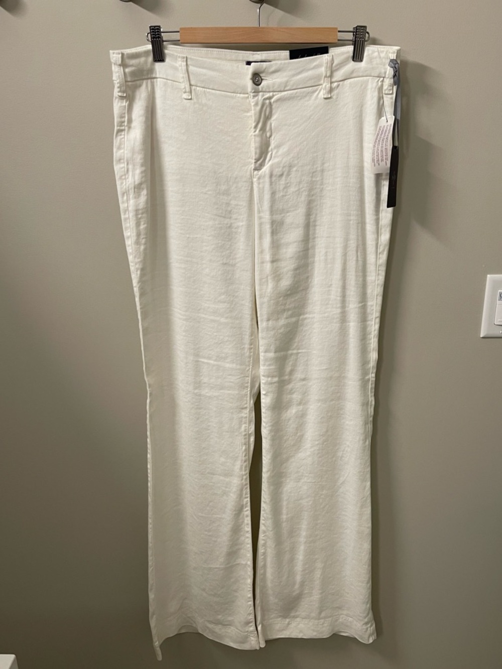 NYDJ Claire Trouser size 12 optic white linen